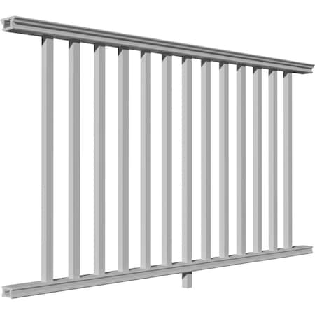 Ekena Millwork 42"H x 72"L Providence Level Rail Kit w/Reinforcements, 13 Balusters & Hardware ECLK42X072